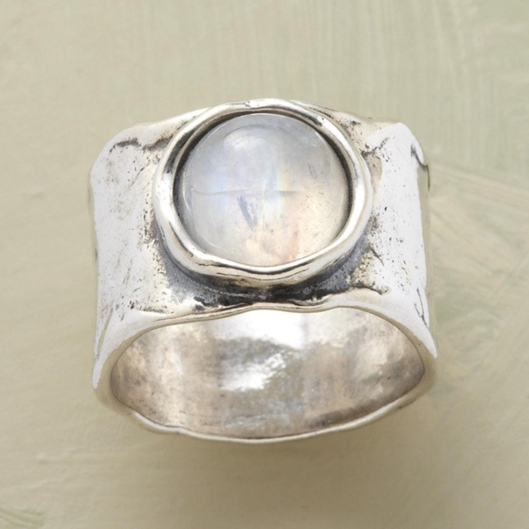 Boho Ring med Månsten