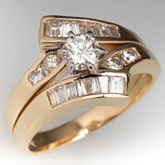 Vintage Ring i Guld med Briljant