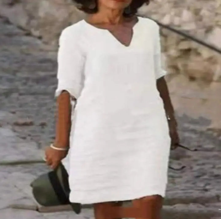 Amelisse - V-hals vintage-kjole