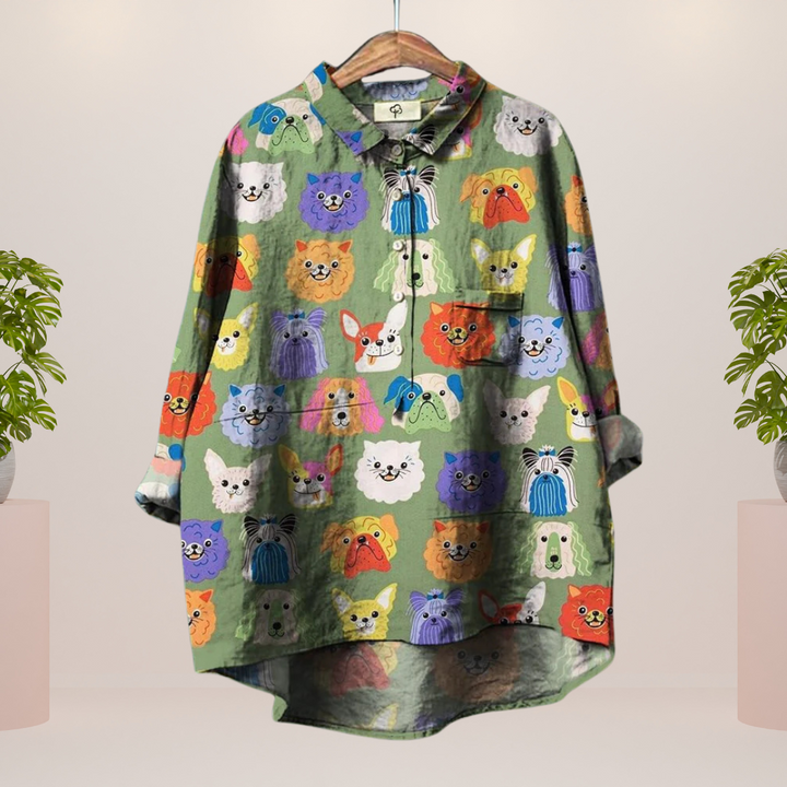 Freya | Trendy skjorte med dyreprint