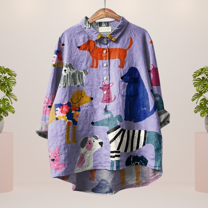 Freya | Trendy skjorte med dyreprint