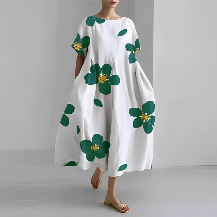 Sofie | Elegant boheme-kjole med florlette blomster – føl dig fortryllet