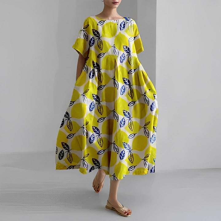 Sofie | Elegant boheme-kjole med florlette blomster – føl dig fortryllet