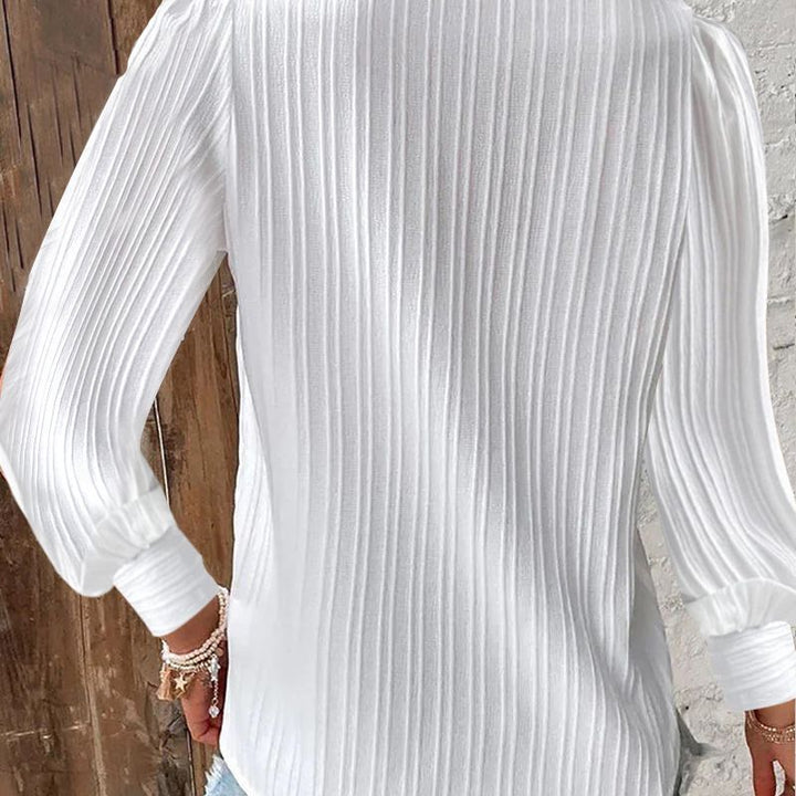 Emmi | Bluse Med Blondedetaljer i Chiffon