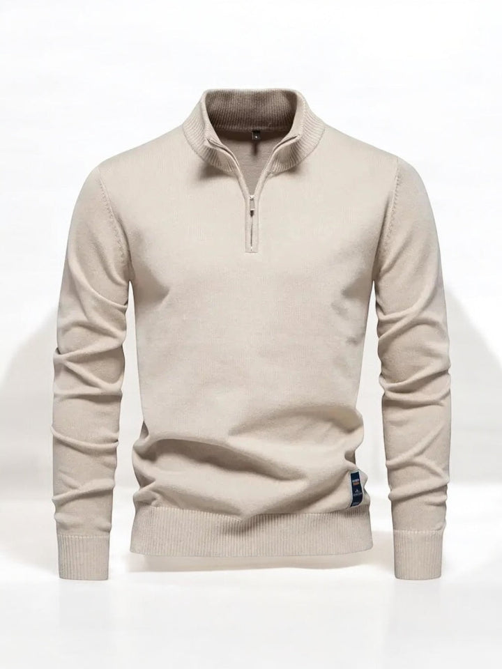 Kai - Klassisk pullover med lynlås til mænd
