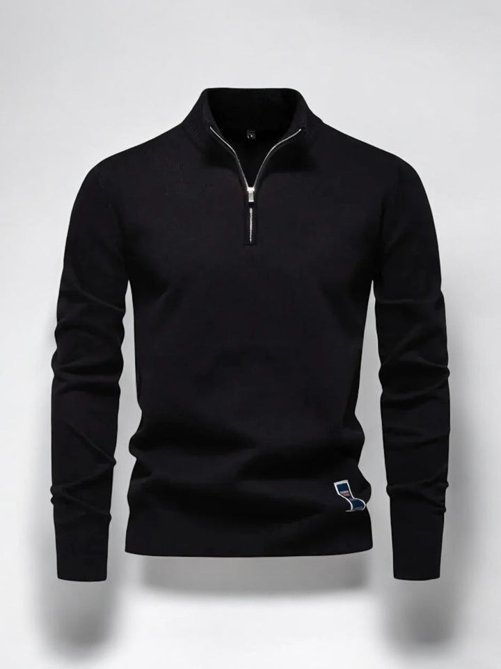 Kai - Klassisk pullover med lynlås til mænd