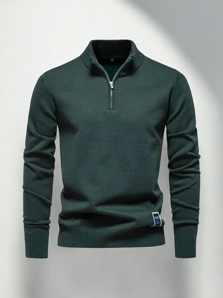 Kai - Klassisk pullover med lynlås til mænd