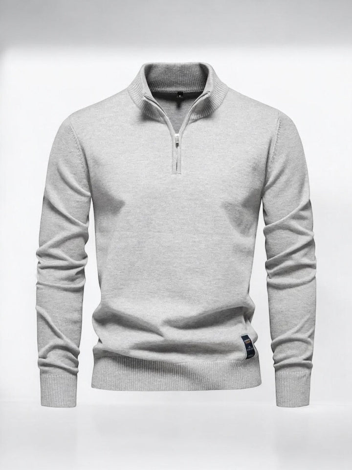 Kai - Klassisk pullover med lynlås til mænd