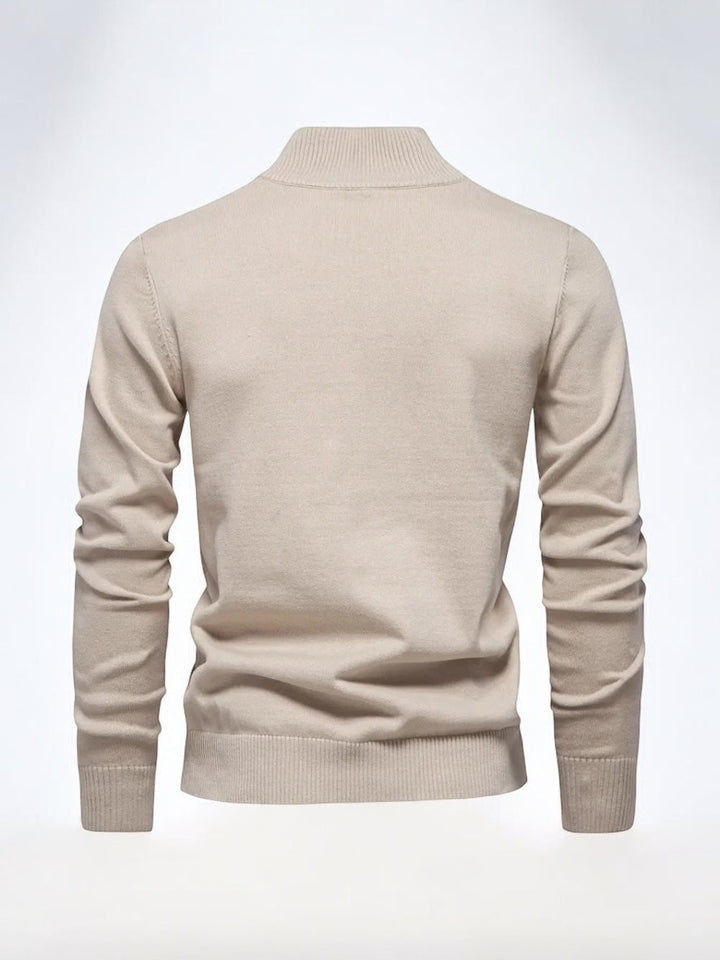 Kai - Klassisk pullover med lynlås til mænd