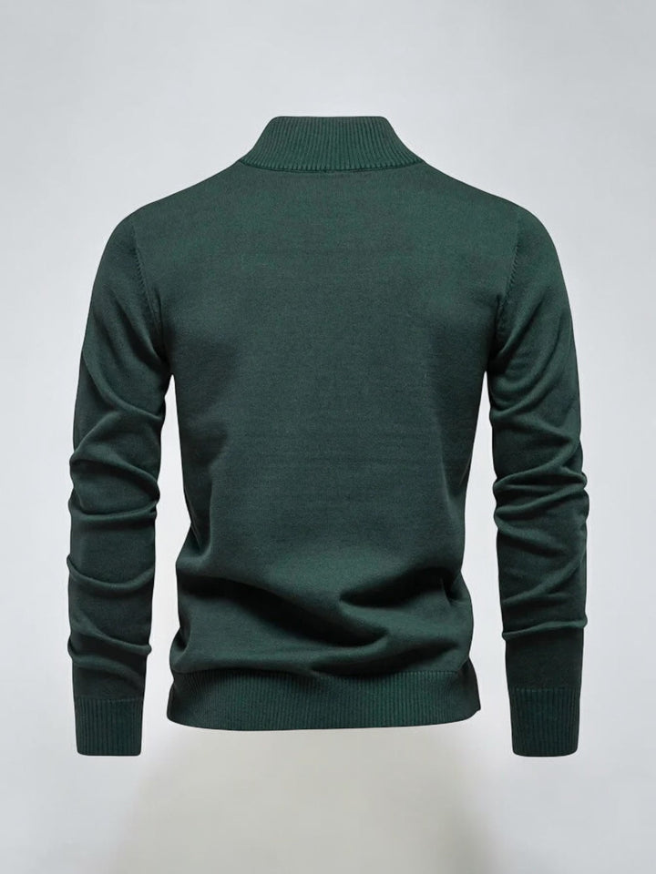 Kai - Klassisk pullover med lynlås til mænd