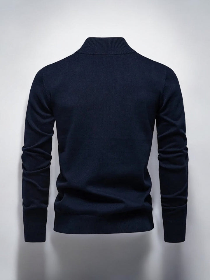 Kai - Klassisk pullover med lynlås til mænd