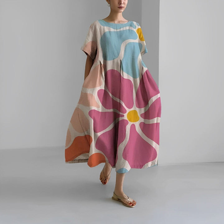 Sofie | Elegant boheme-kjole med florlette blomster – føl dig fortryllet