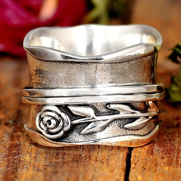 Vintage Blomring i Silver