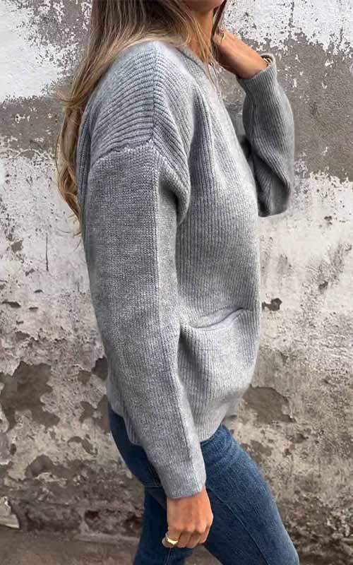 Hilda | Hyggelig cardigan med lynlås