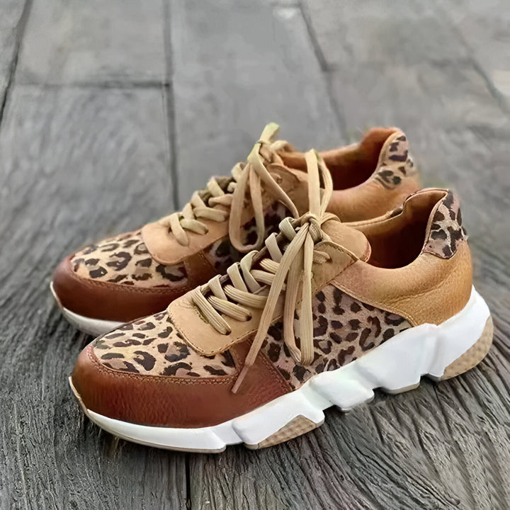 Lene | Ortopædiske hjemmesko med leopardprint