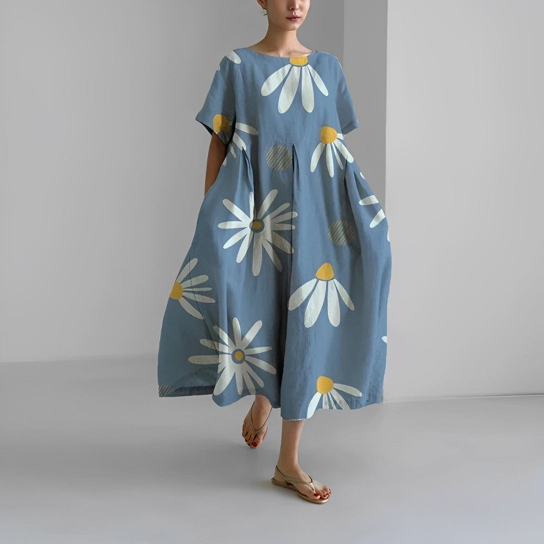 Sofie | Elegant boheme-kjole med florlette blomster – føl dig fortryllet