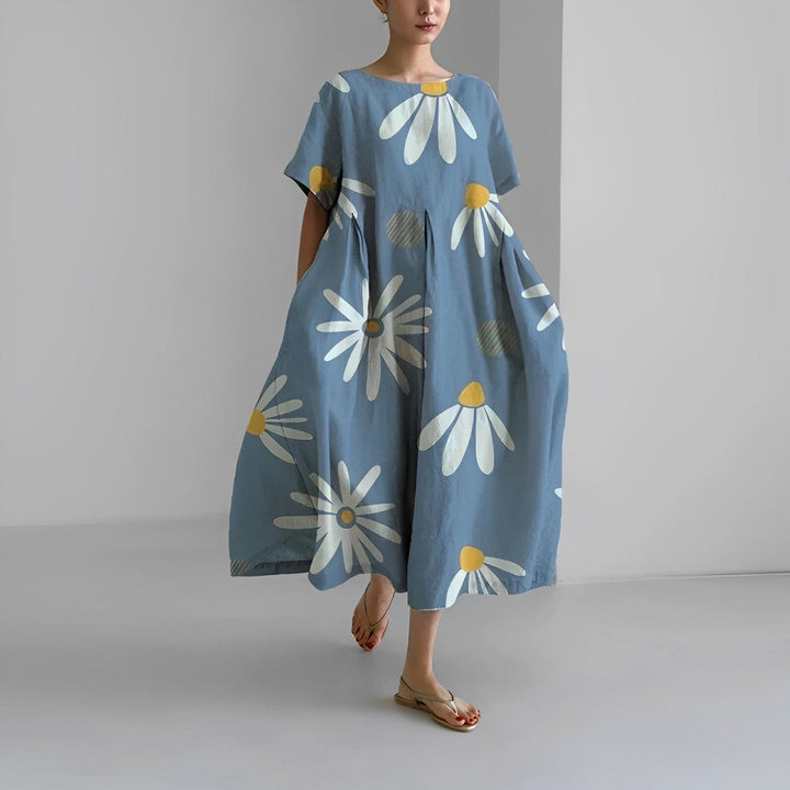 Sofie | Elegant boheme-kjole med florlette blomster – føl dig fortryllet
